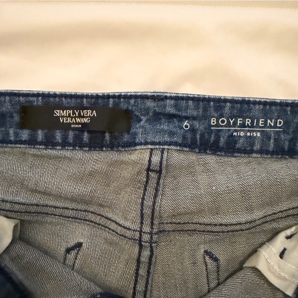Simply Vera Vera Wang Blue Floral Ankle Jeans - Picture 6 of 12